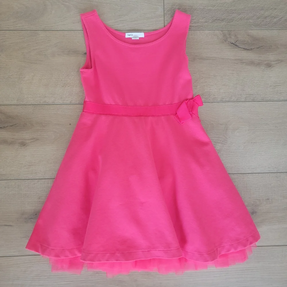 Gap Kids Girls Pink Tulle Skirt Party Dress Size S 6-7 Balletcore Pink